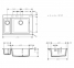 Кухонна мийка Hansgrohe S510-F635 770х510 на дві чаші 180/450, Concretegrey (43315380) 0