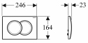 Клавиша смыва Geberit Delta01 для двойного смыва, матовый хром (115.107.46.1) 0