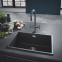Кухонна мийка Grohe K700U 60-C 1 чаша 530x450мм, чорний граніт (31654AP0) 0