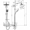 Душова система Hansgrohe Croma E Showerpipe 280 1jet EcoSmart з термостатом, хром (27660000) 2