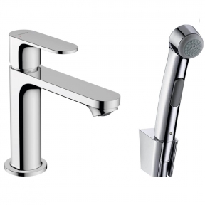 Змішувач для умивальника Hansgrohe Rebris S 110 з гігієнічною лійкою, Chrome (72215000)