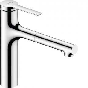 Змішувач для кухні Hansgrohe Zesis M33 160 2jet з витяжним зливом sBox Lite, Chrome (74804000)