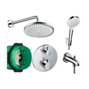 Комплект скрытого монтажа для ванны Hansgrohe Ecostat S 6 в 1, хром (20190006)