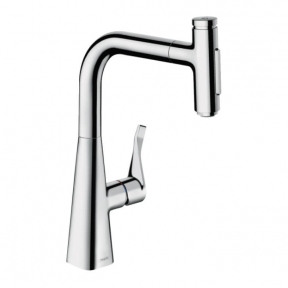 Смеситель для кухни Hansgrohe Metris Select 240 2jet sBox с вытяжным душем, хром (73817000)