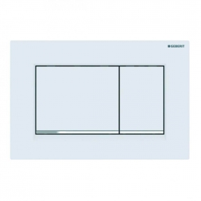 Клавиша смыва Geberit Sigma30, белый матовый/ хром/ белый матовый (115.883.JT.1)