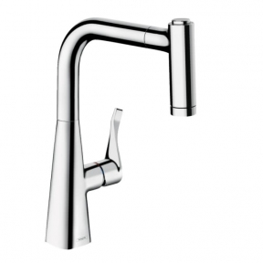 Смеситель для кухни Hansgrohe Metris Select 220 2jet с вытяжным душем, хром (14834000)