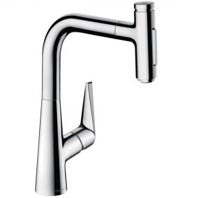 Змішувач кухонний Hansgrohe Talis 220 2jet з витяжним зливом Sbox, хром (73868000)