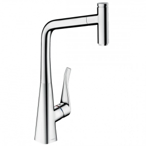 Смеситель для кухни Hansgrohe Metris M 71 Select 320 1jet с вытяжным изливом Sbox, хром (73803000)