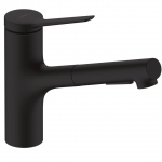 Змішувач для кухні Hansgrohe Zesis M33 150 2jet з витяжним виливом sBox Lite, Matt Black (74803670)