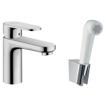 Смеситель для умывальника Hansgrohe Vernis Blend 100V с гигиенической лейкой, хром (71215000)