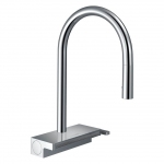 Смеситель кухонный Hansgrohe Aquno Select 170 3jet с вытяжным изливом, хром (73837000)