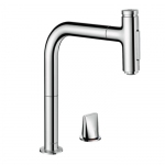 Смеситель для кухни Hansgrohe Metris Select 200 2jet sBox с вытяжным душем, хром (73818000)