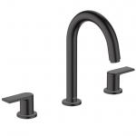 Змішувач для умивальника Hansgrohe Vernis Shape на 3 отвори з донним клапаном pop-up, Matt Black (71563670)