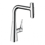 Смеситель для кухни Hansgrohe Metris Select 320 2jet sBox с вытяжным душем, хром (73816000)