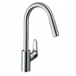 Смеситель для кухни Hansgrohe Focus 240 2jet с выдвижным изливом, Sbox, хром (73880000)