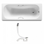 Ванна стальная Roca Princess с ручками+VIEGA SIMPLEX сифон для ванны 170x75 (A220270001+311537)