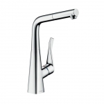 Смеситель для кухни Hansgrohe Metris M71 320 1jet с вытяжным изливом, хром (14821000)