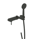 Змішувач для ванни Devit Laguna із душовим набором, чорний матовий (84125110B)