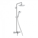 Душова система Hansgrohe Croma Select E Showerpipe 180 2jet з термостатом для ванни, хром / білий (27352400)