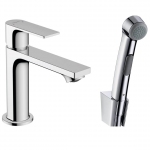 Змішувач для умивальника Hansgrohe Rebris E 110 гігiєнічною лійкою, Chrome (72216000)