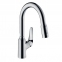 Змішувач для кухні Hansgrohe Focus M42-H220 2Jet з висувним виливом, Sbox, хром (71820000)