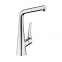 Смеситель для кухни Hansgrohe Metris M71 320 1jet с вытяжным изливом, хром (14821000)